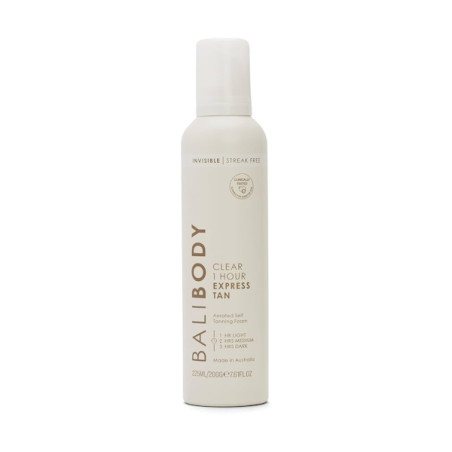 Bali Body Clear 1 Hour Express Self Tan 225ml — прозора експрес автозасмага для тіла, без барвників, миттєве висихання — вигляд