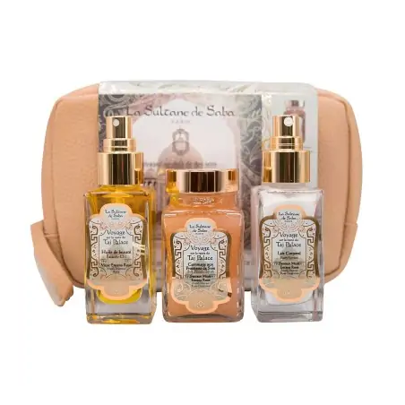 La Sultane De Saba Trousse Voyage Taj Palace Gift Set — набір для тіла, олія 50мл, масло каріте 50мл, скраб 100мл, аромат