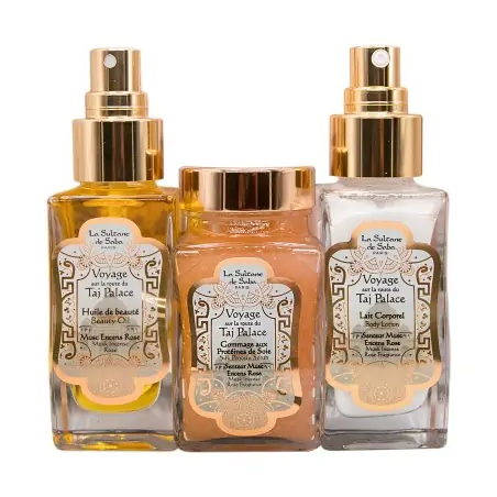 La Sultane De Saba Trousse Voyage Taj Palace Gift Set — набір для тіла, пілінгуючий сольовий скраб, делікатна ексфоліація, без