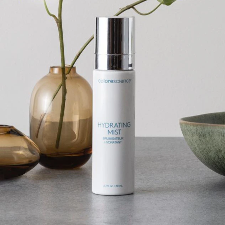 Спрей Colorescience Hydrating Mist — фіксує мінеральні пудри та тональні засоби, запобігає скочуванню та підкресленню зморщок —