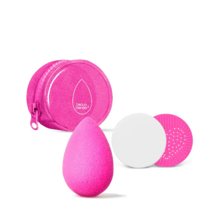 Набір Beautyblender Besties Iconic Blend Cleanse Starter 4в1 — культовий спонж, веганське мило, силіконовий килимок, сумочка —