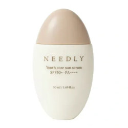 Сонцезахисна крем-сироватка Needly youth core sun serum spf 50+ PA++++ 50 ml — потрійна дія, захист, зволоження, заспокоєння —