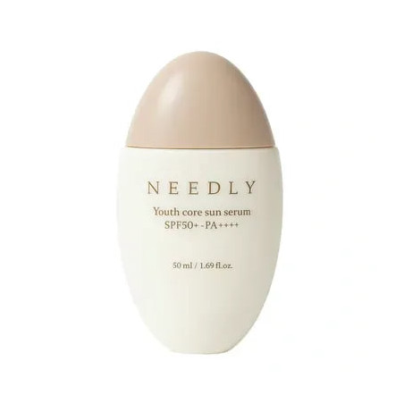 Сонцезахисна крем-сироватка Needly youth core sun serum spf 50+ PA++++ 50 ml — потрійна дія, захист, зволоження, заспокоєння —