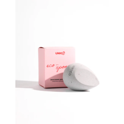 Екоспонж для макіяжу з пудрою кокосу сірий Unico Eco Sponge Soft With Coconut Powder — ультрам'яка текстура, екологічний, ефект