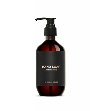 Рідке мило парфумоване POETRY HOME Opulence Rouge Hand Soap 300ml — з ароматом амбри, бергамоту та пачулі — вигляд товару
