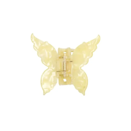 EMI JAY Papillon Clip in Citron — жовтий колір, детальний вигляд метелика, крабика, матеріалу — деталі