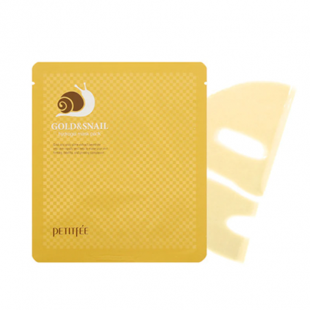 PETITFEE Gold Snail Hydrogel Mask Pack 30ml — інтенсивне зволоження, розгладження зморшок, відновлення — вигляд товару
