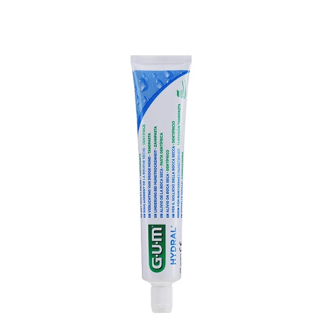 Зубна паста GUM Hydral 75ml — бетаїн, стимуляція регенерації, делікатне очищення, захист від бактерій — текстура