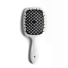 Щітка для волосся JANEKE SUPERBRUSH біла з чорним — делікатний масаж голови, легке розплутування, не електризує, для всіх типів