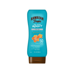 Hawaiian Tropic High Performance Sport SPF50 236ml — сонцезахисний лосьйон для тіла, екстракт тропічних фруктів, упаковка