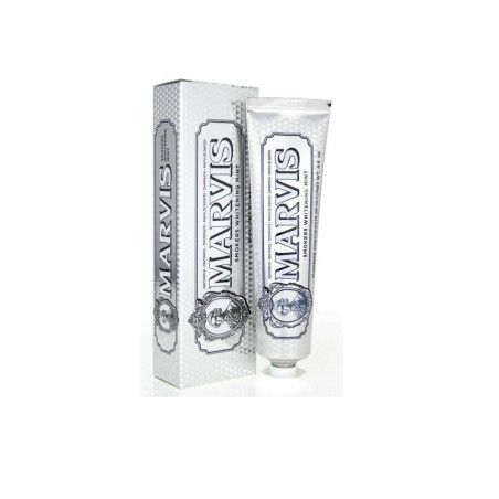 Відбілююча зубна паста Marvis Smokers Whitening Mint 85ml з м'ятою та фтором для видалення плям від тютюну, кави та вин, захист