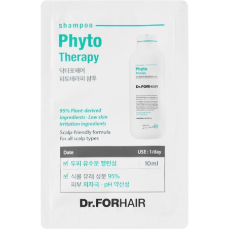 Слабокислотний фітошампунь Dr FORHAIR Phyto Therapy 10ml — чутлива шкіра голови, бамбукова вода, олія авокадо, без сульфатів —
