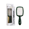 Щітка для волосся JANEKE SUPERBRUSH SMALL смарагдова з білим — запатентована форма стільників, делікатне розчісування, масажний