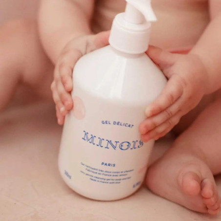 Очищувальний гель Minois Paris Very Gentle Cleansing Gel 500ml — ніжне очищення 2в1 для тіла та волосся, з гідролатом