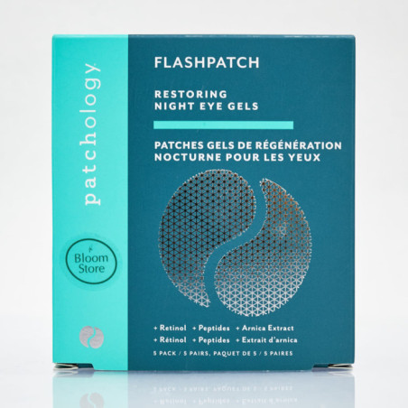 Нічні відновлювальні патчі Patchology FlashPatch 5 пар — експрес-оновлення за 5 хвилин, розгладжування зморшок, глибоке