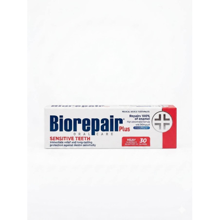 Зубна паста Biorepair Plus Sensitive Teeth 75ml — рідка емаль, зменшення чутливості, ремінералізація емалі, для дорослих та
