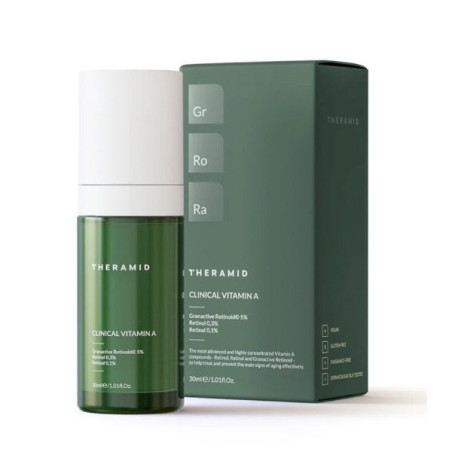 Антивікова крем-сироватка Theramid Clinical Vitamin A 30ml — гранактивний ретиноїд 5%, ретинол 0,3%, ретиналь 0,1%, підвищення