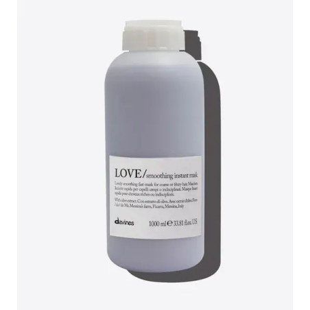 Davines LOVE Smoothing Instant Mask 1000ml — маска для миттєвого розгладження, екстракт оливи, олія бабасу — вигляд товару