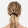 Шовкова резинка Molodo S чорний ідеальний розмір для власниць тонкого волосся без перетискання — аплікація