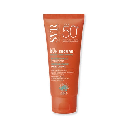 Сонцезахисне молочко SVR Sun Secure Lait Invisible Finish Moisturizing Milk SPF50 100ml з комплексом 4 фільтрів для зволоження