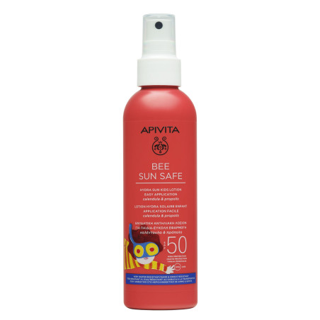 Apivita Bee Sun Safe Hydra Sun Kids Lotion SPF50 200 ml — дитячий сонцезахист, екстракт прополісу, морських водоростей,
