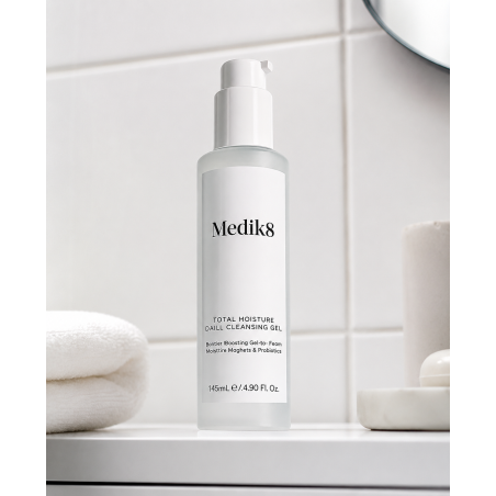 Medik8 Total Moisture Daily Cleansing Gel 145 ml — зволожувальний гель для обличчя, компл. Moisture Magnets, інулін, екстракт