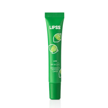 Блиск для губ LIPSS Lime Lipper SPF20 10ml — лаймовий відтінок зі срібним шимером, цераміди та вітаміни для зволоження —