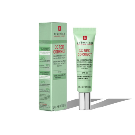 Erborian СС Red Correct SPF30 15ml — коригувальний СС крем з зеленим пігментом від почервонінь, екстр. центелли — упаковка