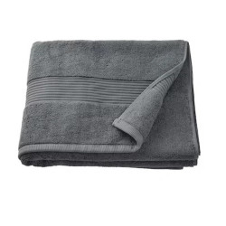 IKEA VIKFJARD 604,052,10 — сірий банний рушник розміром 70x140 см для щоденного використання — фото