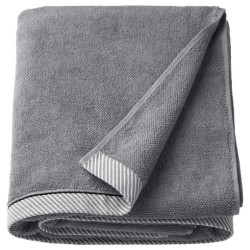 IKEA VIKFJARD 004,052,13 — сірий банний рушник розміром 100x150 см для ванної кімнати — фото