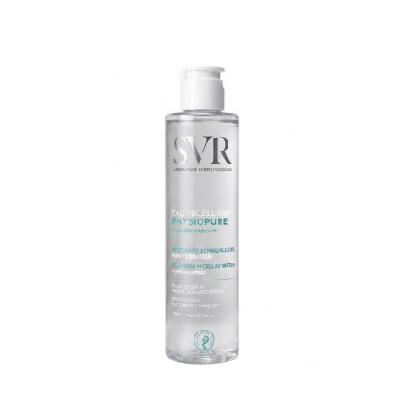 SVR Physiopure Eau Micellaire 200ml — очищувальна міцелярна вода для чутливої шкіри, видаляє макіяж та забруднення — фото