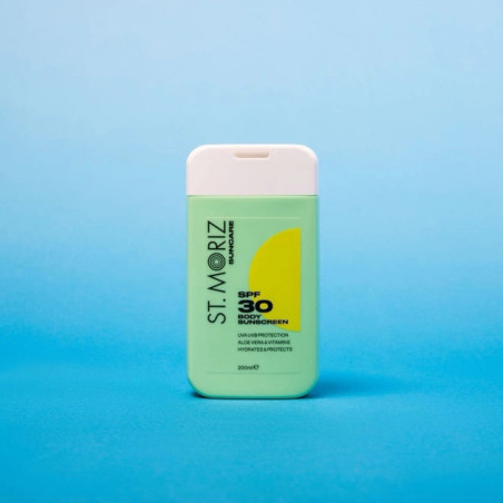 Лосьйон St.Moriz SPF 30 Body Sunscreen 200ml — запобігання фотостарінню, нежирна формула, аплікація