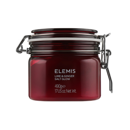 Сольовий скраб для тіла ELEMIS Lime and Ginger Salt Glow 490g — з лаймом та імбиром, очищує, тонізує, бореться з целюлітом —