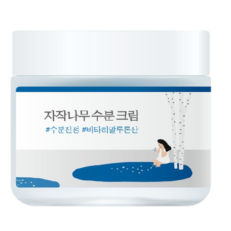 Зволожувальний крем для обличчя Round Lab Birch Juice Moisturizing Cream 80ml — з березовим соком, пантенолом та ГК, для сухої