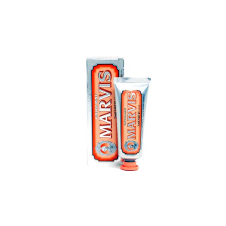 Зубна паста Marvis Ginger Mint 25ml — імбирно-мятний аромат, захист від карієсу, екологічна упаковка — упаковка