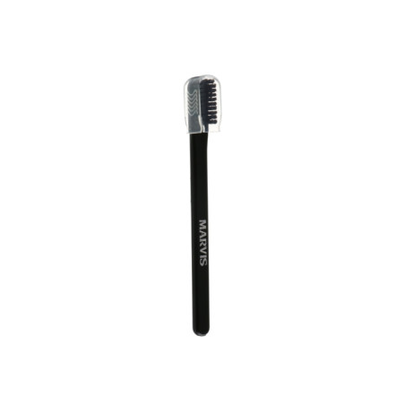 Зубна щітка Marvis Black Medium Toothbrush — захисний пластиковий чохол для подорожей, чорний колір — деталі
