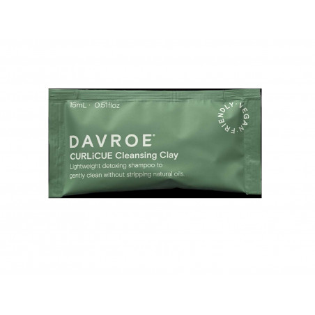 Шампунь Davroe Curlicue Cleansing Clay 15ml — глиняне очищення для хвилястого волосся, екстракт сливи какаду, протеїни кіноа —