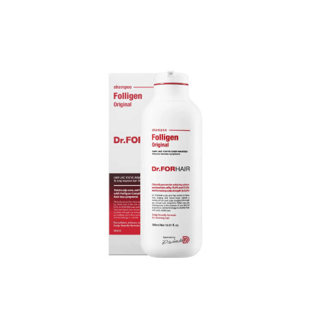 Професійний шампунь проти випадіння Dr. FORHAIR Folligen Original 500ml — для стимуляції цибулин, відновлення структури