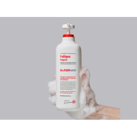 Професійний шампунь проти випадіння Dr. FORHAIR Folligen Original 500ml — з комплексом Folligen Complex, зміцнює волосяні