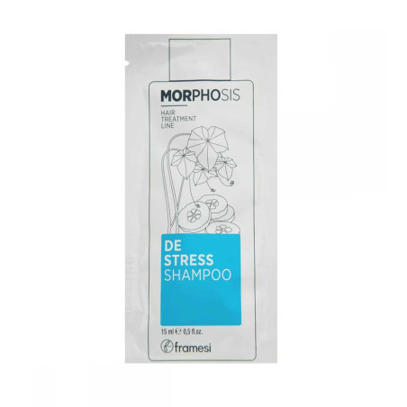 Шампунь Framesi Morphosis Destress 15ml — заспокійливий для чутливої шкіри, екстракт арніки, вітамін В12 — вигляд товару