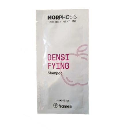 Шампунь Framesi Morphosis Densifying 15ml — проти випадіння, для чутливої шкіри, стовбурові клітини яблука — вигляд товару