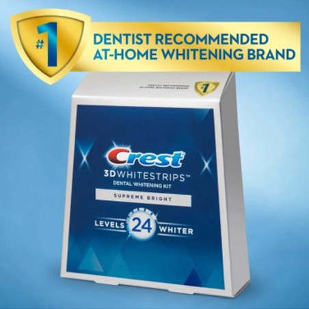 Crest 3D Whitestrips Dental Whitening Kit 24 Strips — біла посмішка, видалення плям, домашнє відбілювання, 21 день курсу —