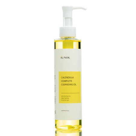 IUNIK Calendula Complete Cleansing Oil 200ml — глибоке очищення, видалення водостійкого макіяжу, усунення чорних цяток — вигляд