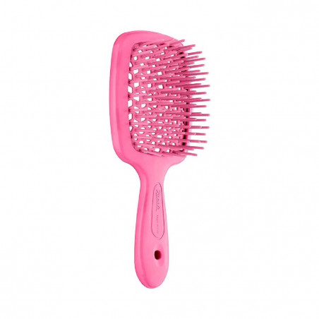 Щітка для волосся JANEKE SUPERBRUSH SMALL рожева з рожевим — делікатний масаж, не електризує, для всіх типів волосся, гнучкі