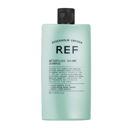 Професійний шампунь REF Weightless Volume Shampoo 285ml — для об'єму та зміцнення тонкого волосся, з екстрактом кіноа,