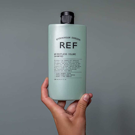 Професійний шампунь REF Weightless Volume Shampoo 285ml — для об'єму та зміцнення тонкого волосся, з екстрактом кіноа,