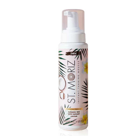 Автобронзатор-мус St. Moriz Coconut Instant Tanning Mousse Dark 300ml — з кокосовою олією для темної засмаги — упаковка
