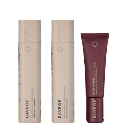 Лімітований набір Davroe Moisture Senses Luxe Leave-in Masque Set 3 шт — розкішна пружність, без парабенів, для сухого