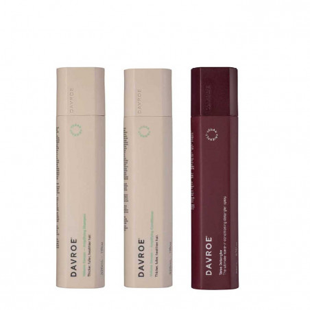 Лімітований набір Davroe Volume Senses Tame Detangler Set 3 шт — максимальний об'єм та блиск, натуральні зволожувачі, для