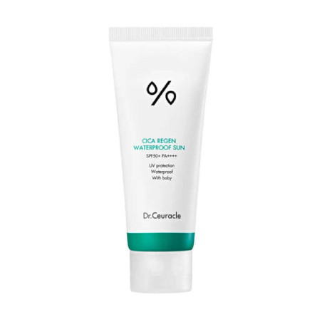 Водостійкий сонцезахисний крем Dr.Ceuracle Cica Regen Waterproof Sun SPF50+ PA++++ 100ml — з центеллою, ніацинамідом, для